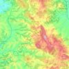 Topografische kaart Trequanda, hoogte, reliëf