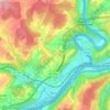Topografische kaart Mertert, hoogte, reliëf