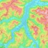 Topografische kaart Comomeer, hoogte, reliëf