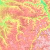Topografische kaart Mordovië, hoogte, reliëf