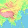 Topografische kaart 中国, hoogte, reliëf