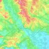 Topografische kaart Béziers, hoogte, reliëf