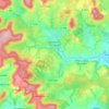 Topografische kaart Bourbonne-les-Bains, hoogte, reliëf