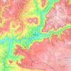 Topografische kaart Millau, hoogte, reliëf