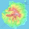 Topografische kaart Gran Canaria, hoogte, reliëf