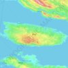 Topografische kaart Brač, hoogte, reliëf