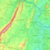 Topografische kaart Loudoun County, hoogte, reliëf