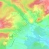 Topografische kaart Creissan, hoogte, reliëf