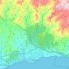 Topografische kaart Nerja, hoogte, reliëf