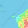 Topografische kaart Peniche, hoogte, reliëf