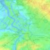 Topografische kaart Antwerpen, hoogte, reliëf