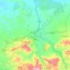 Topografische kaart Jaén, hoogte, reliëf