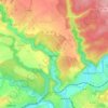 Topografische kaart Moutiers, hoogte, reliëf