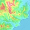 Topografische kaart Sainte-Maxime, hoogte, reliëf