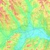 Topografische kaart Asti, hoogte, reliëf