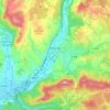 Topografische kaart Bédarieux, hoogte, reliëf