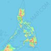 Topografische kaart Philippines, hoogte, reliëf