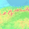 Topografische kaart Carabobo, reliëfkaart, hoogtekaart