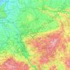 Topografische kaart Nordrhein-Westfalen, hoogte, reliëf