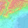 Topografische kaart Veneto, hoogte, reliëf