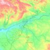 Topografische kaart Córdoba, hoogte, reliëf