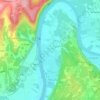 Topografische kaart Touzac, hoogte, reliëf