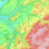 Topografische kaart Nassogne, hoogte, reliëf