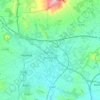 Topografische kaart Monforte del Cid, hoogte, reliëf