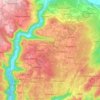 Topografische kaart Istarska županija, hoogte, reliëf