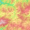 Topografische kaart Gedinne, hoogte, reliëf