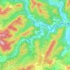 Topografische kaart Thoiras, hoogte, reliëf