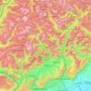 Topografische kaart BL, hoogte, reliëf