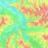 Topografische kaart Irkoetsk, hoogte, reliëf