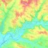 Topografische kaart Eymet, hoogte, reliëf