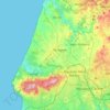 Topografische kaart Sintra, hoogte, reliëf