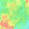 Topografische kaart Ourém, hoogte, reliëf