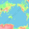Topografische kaart Nieuw-Zeeland, hoogte, reliëf