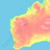 Topografische kaart Western Australia, hoogte, reliëf