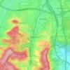 Topografische kaart Dudelange, hoogte, reliëf