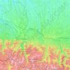 Topografische kaart Hautes-Pyrénées, hoogte, reliëf