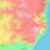 Topografische kaart Santa Catarina, hoogte, reliëf