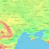 Topografische kaart Украина, hoogte, reliëf