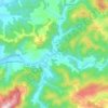 Topografische kaart Fayet, hoogte, reliëf