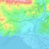 Topografische kaart Salobreña, hoogte, reliëf