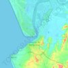 Topografische kaart Sanlúcar de Barrameda, hoogte, reliëf