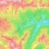 Topografische kaart Falcade, hoogte, reliëf