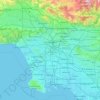 Topografische kaart Los Angeles, hoogte, reliëf