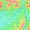 Topografische kaart Belluno, hoogte, reliëf