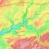 Topografische kaart Limburg, hoogte, reliëf