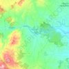 Topografische kaart Pedralba, hoogte, reliëf